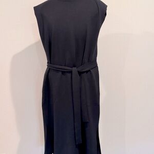 SPANX Black Midi Dress with Belt